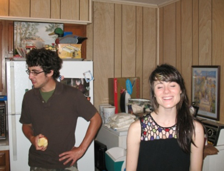 Tyler Dunham and Mallory Gee in the kitchen of the Burns farmhouse