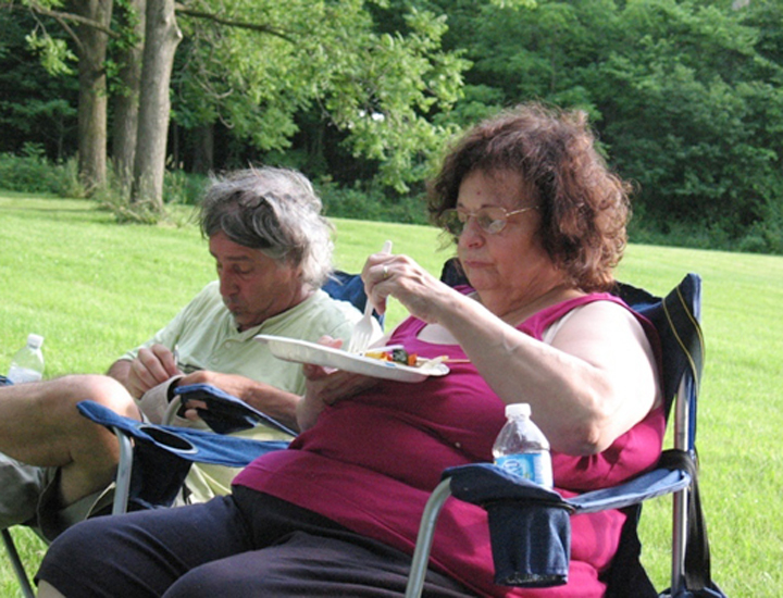 Steve Smith and Jerri Courtney dig in