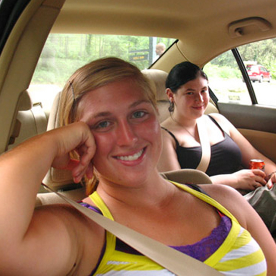 Monica Switzer and Emily Arnold arrive at SwampFire retreat