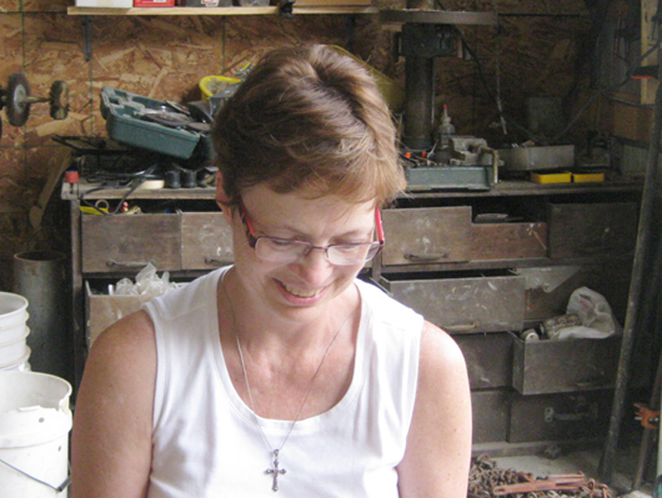 At the clay bowl carving workshop