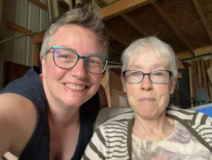 A just-right selfie: Dawn and Mary Catherine