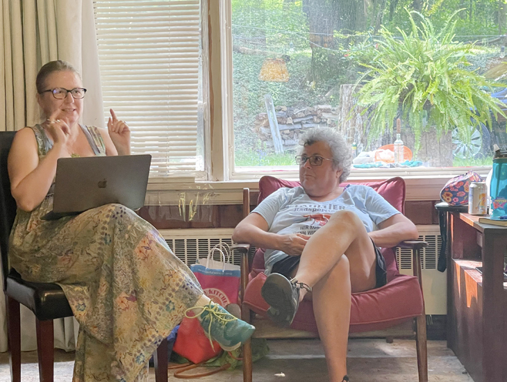 Ilse Schweitzer shares her writing with Marcy Bauman