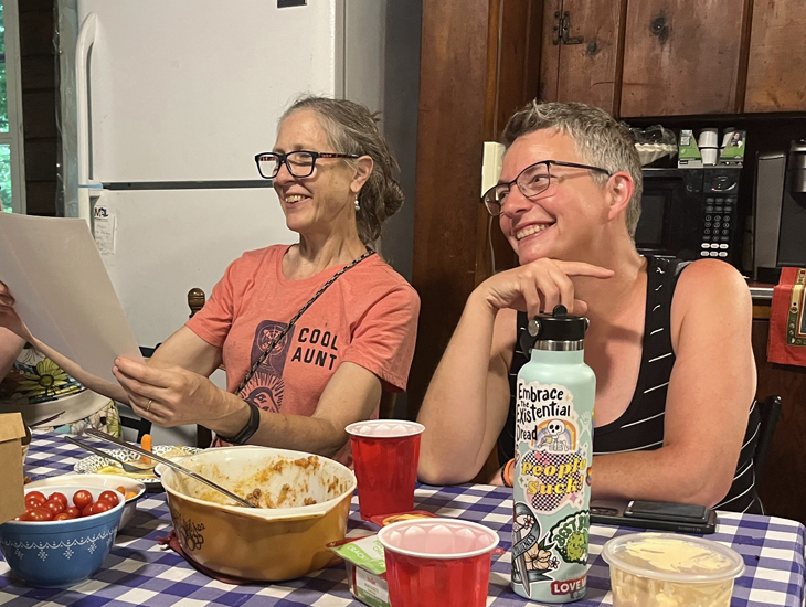 Another good moment . . . Bonnie Jo and Dawn