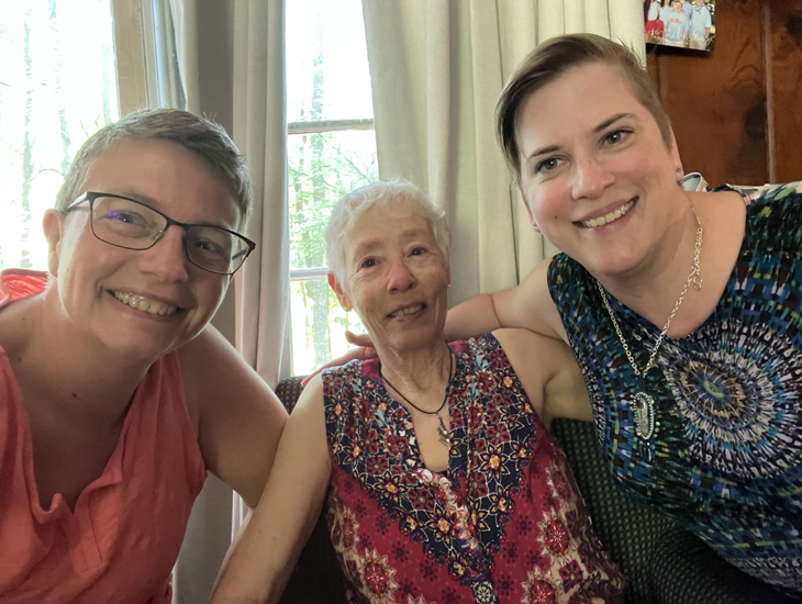 Three of the four founding members of SwampFire . . . Dawn, Mary Catherine, Rachel