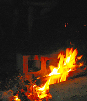 The fire pit near Lime Lake