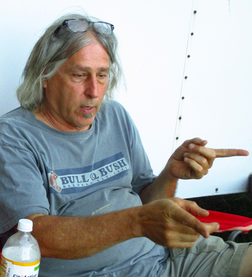 Steve Smith makes a point . . . almost literally