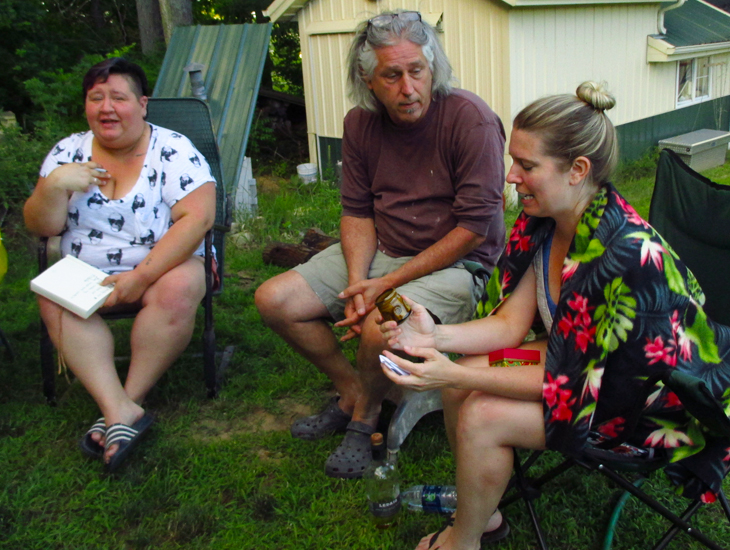 Bex, Steve, and Eva during the workshop