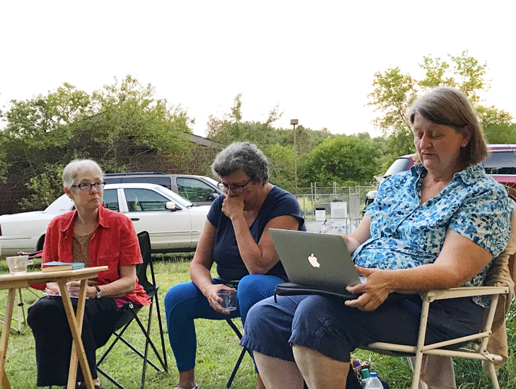 Mary Catherine Harper, Marcy Bauman, and Joyce Meier also at the workshop.