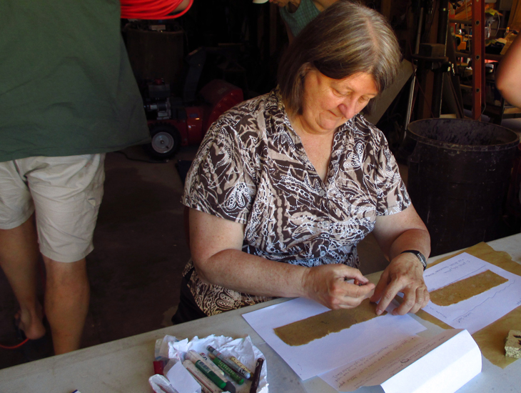 More "Naming Our Grandmothers" project work . . . by Joyce Meier.